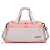 Stylish Color Block Multifunctional Yoga Sports Bag with Wet/Dry Separation, Water-Repellent Fabric, Shoe Compartment, and Handheld Design.