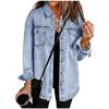 2025 European Casual Frayed Hem Denim Jacket Shirt
