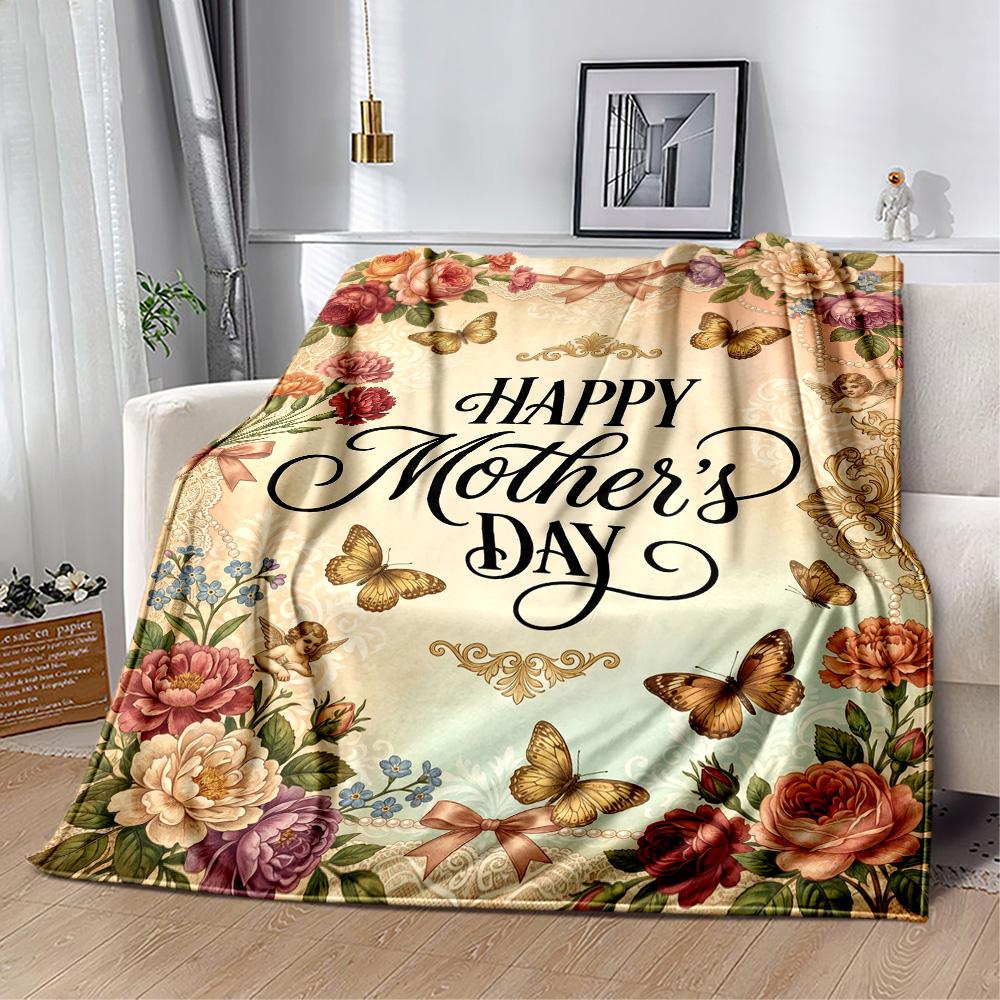 Happy Birthday Wishes Blanket Warmthful Decor Perfect for Couch Sofa Chair All-Season Use Modern Ideal Gift For Birthday Valentine'S Day