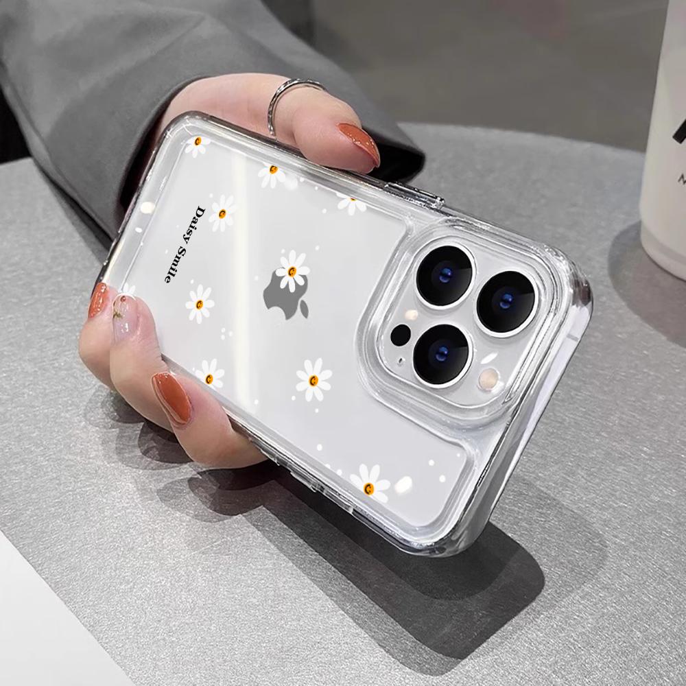 Fashion Flower Daisy Luxury For Samsung Galaxy S21 S25 S24 Ultra S22 FE S23 Plus A55 A56 5G A16 A35 Transparent Soft Clear Funda