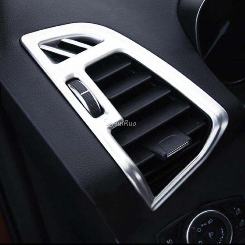 Stil de automobile, cromat, pentru bordul frontal al mașinii, borduri pentru acoperirea aerului AC, 2 buc pentru Ford Escape Kuga