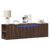 VidaXL Wall-mounted TV Cabinet with LED Lights Brown Oak 135x31x39.5 Cm, Wall-mounted TV Unit, Floating TV Unit, Support 852389