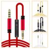Audio Cable Stable Transmission Anti-interference Built-in MIC 3.5mm Male to Male Audio Wire for Headphone
