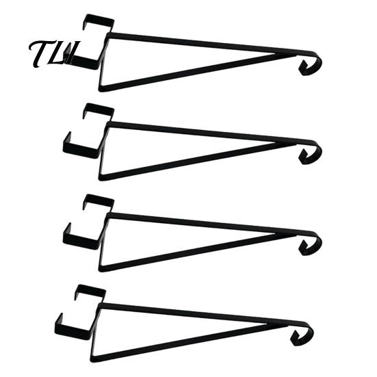 Vertical Garden Hook 4PCS Metal Plant Hanger Bracket, Wall Mounted Hooks, Hanging Basket Bracket Strong Load-bearing Capacity Brackets for Concrete