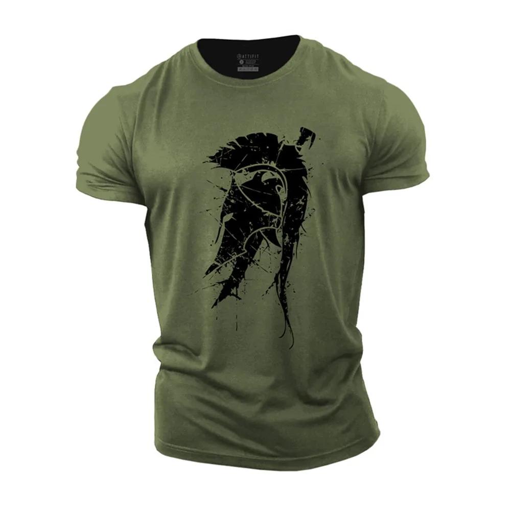 Summer Round Neck 3D Print T-shirts Fitness Sports Tops Fashionable Casual Short Sleeved Men's T-shirts