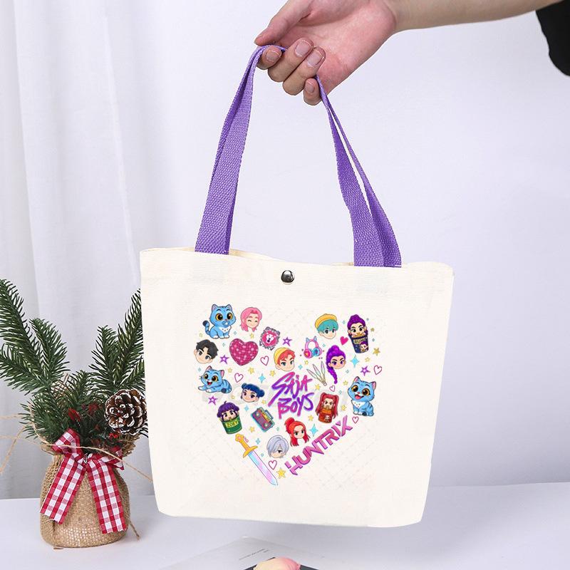 Animation Cartoon Printing Fashion High Value Lightweight Casual Shoulder Bag Going Out Portable Canvas Bag