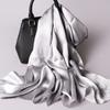 100% Natural Silk Scarf Women Neckerchief Luxury Foulard Femme Shawls Wraps Plain Satin Scarf Pure Silk Long Scarves 175x55cm