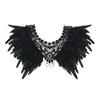 Viktorianisches Punk-Feder-Schal-Wickeltuch Spitze Blume Strasssteine Schulterbedeckung Für Damen Mädchen Halloween-Party Verkleidung