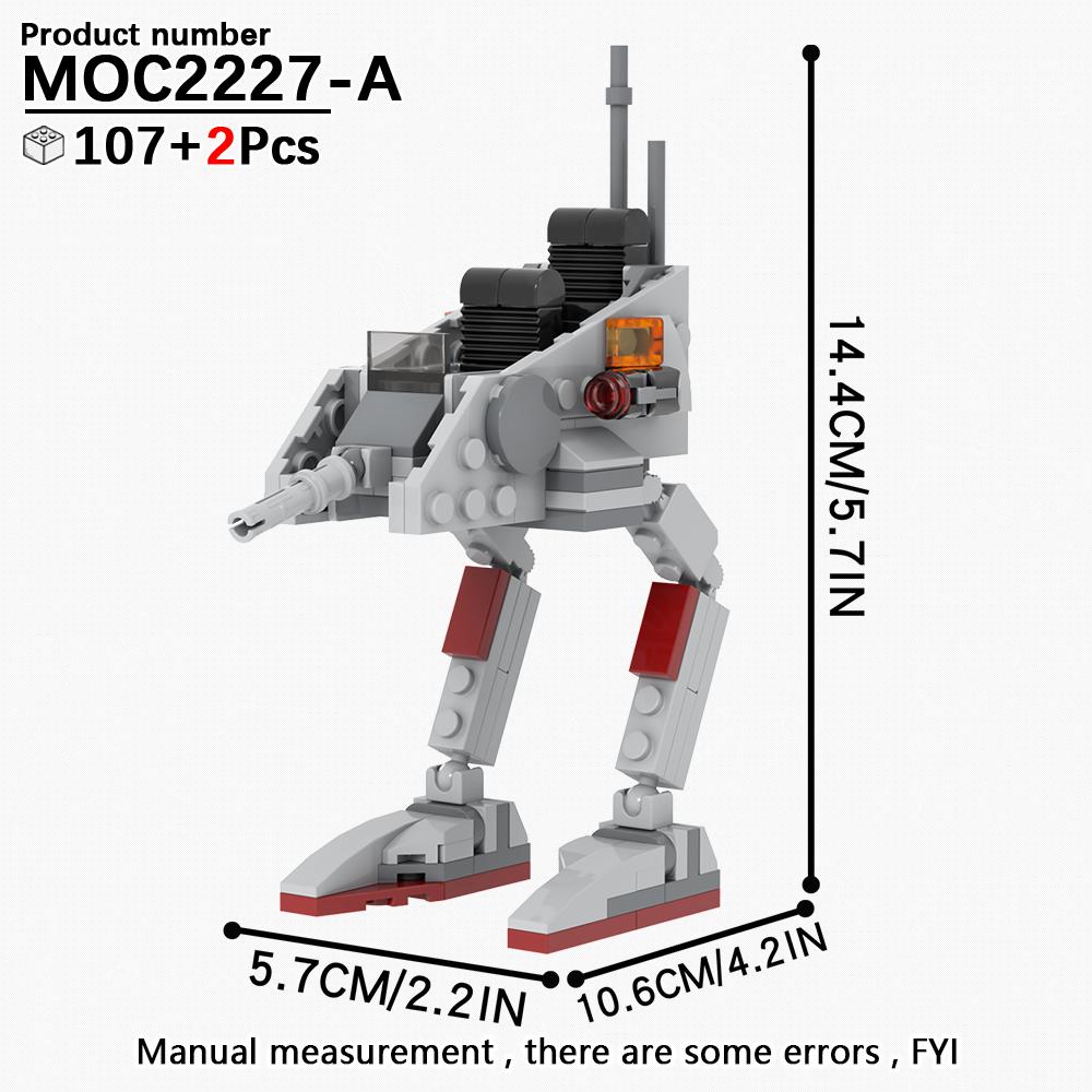 MOOXI Space Wars Walking Machine Model MOC Bricks DIY Diorama Adult Children Toys Building Block Set Montessori Gifts Decoration