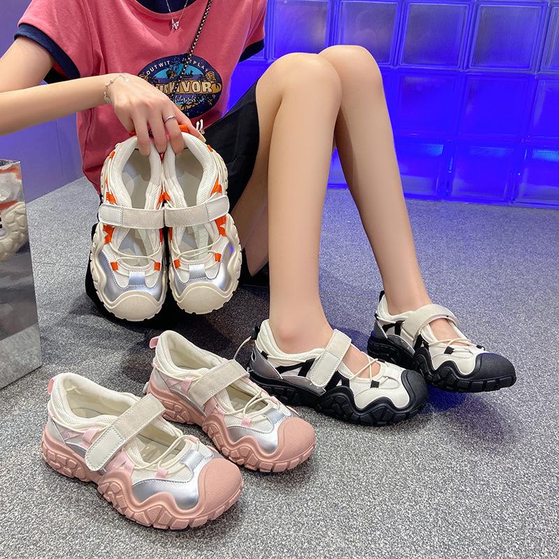 2025 summer new hiking shoes breathable women's mesh breathable student board shoes casual shoes ugly cute ins tide BR511