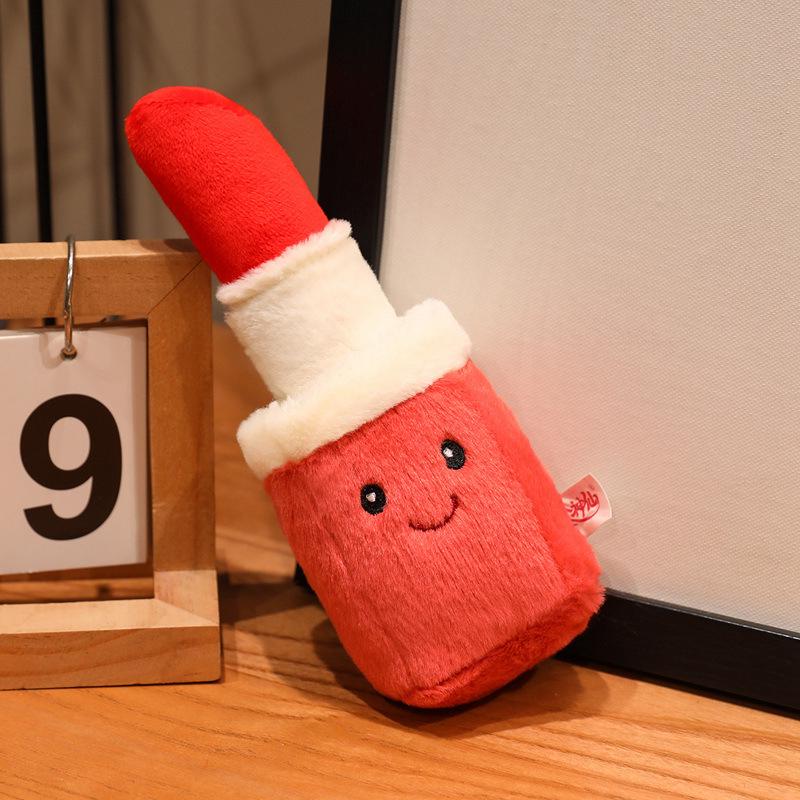 

Плюшевая Кукла Подвеска Помада Игрушка: Милый реквизит для макияжа и брелок для сумок 12 cm Pendant (0.02 kg)