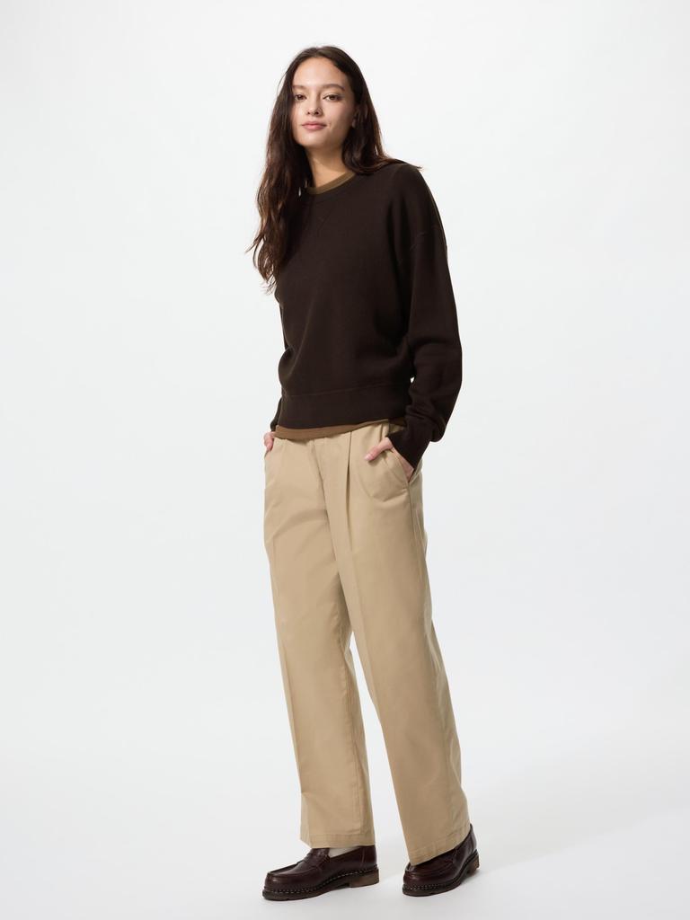 Uniqlo Japan Cotton Tuck Wide Pants