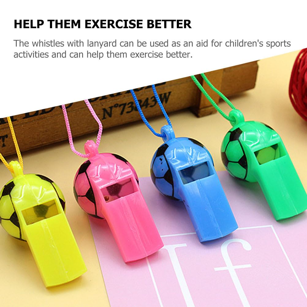 NOLITOY Soccer Whistle Plastic Training Whistle with Strap 5.5 X