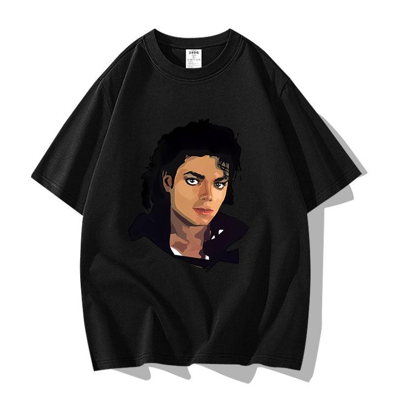 Memorial Remembrance and Tribute to Michael Jackson  Michael Jackson Pattern Printed ShortSleeved Adult and Children TShirt