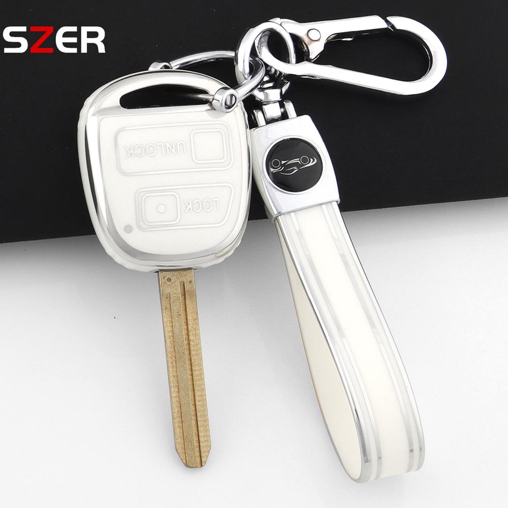 New For Toyota Fj Cruiser Land Yaris Echo For Lexus Es Gs Ls Is Rx Sc Lx Rx400H Keychain Tpu Car Key Case Protect Cover