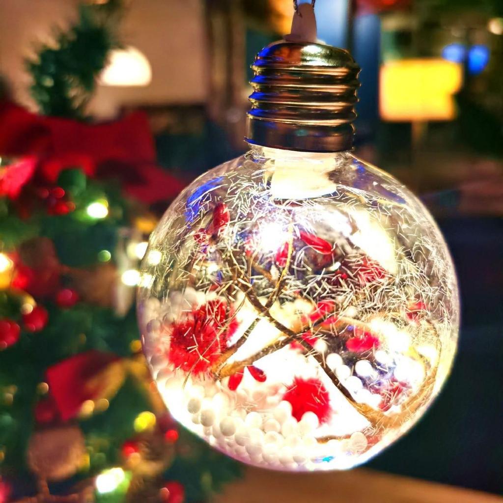 LED Luminous Pentagon-Star Christmas Ornament for Tree Decoration