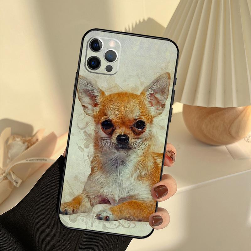 Funda de Teléfono de Perro Chihuahua Para iPhone 14 16 15 11 12 13 17 Pro Max 13 mini 15 16 Plus 16e 17 Air Cover Funda