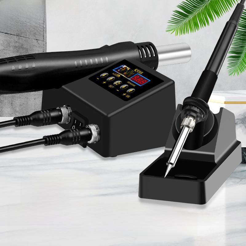 High-Power Dual Function Soldering & Desoldering Station with Hot Air Gun for Mobile Repair & Welding