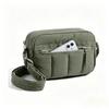 Lightweight Shoulder Messenger Bag Women's Nylon Fluffy Down Mobile Phone Portable Canvas Small Square Bag