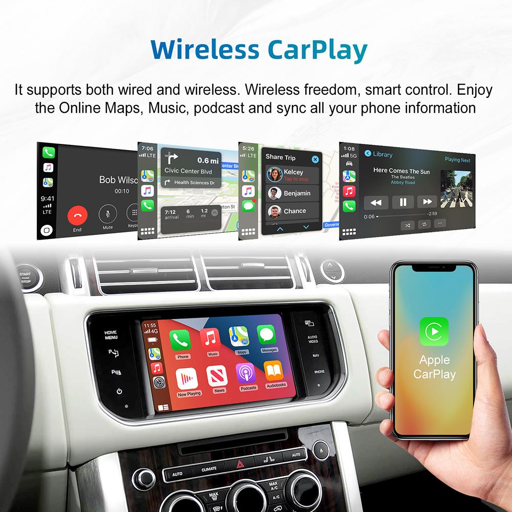 Wireless Carplay Android Auto for Land Rover Jaguar Harman Bosch Discovery 4 Aurora Freelander 2 XE XF XJ