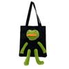 Canvas Shoulder Bags Fashion Anime Cartoon Shopping Bag Stuffed Sad Frog Cute Crossbody Bag Women