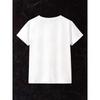 Kids Creative Building Block Doodle White Goose Print Crewneck Short Sleeve Tee