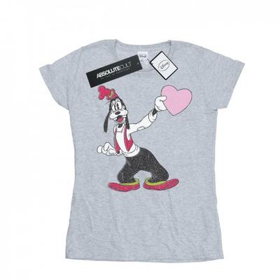 Womens/Ladies Goofy Love Heart Cotton T-Shirt