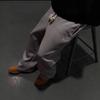 Casual Couple Straight Leg Sweatpants Fashion Dual Waist Fold Design Street Style