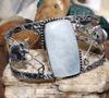 Huge Rainbow Moonstone 925 Silver Plated Bangle 6.5" Limited Stock Deal T3Y83