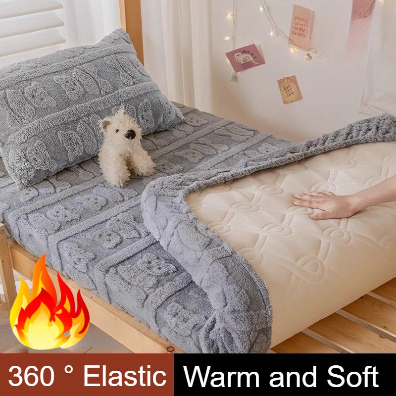 2025 New Furry Mattress Cover, Warm Bed Sheet, Autumn and Winter Thick Bed Sheet, Soft Mattress Protective Cover