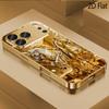 Two Horses Patterned Tempered Glass Design for iPhone16 17 Pro Max 15 14 13 12 11 ProMax Phone Case Camera Cover Shockproof H