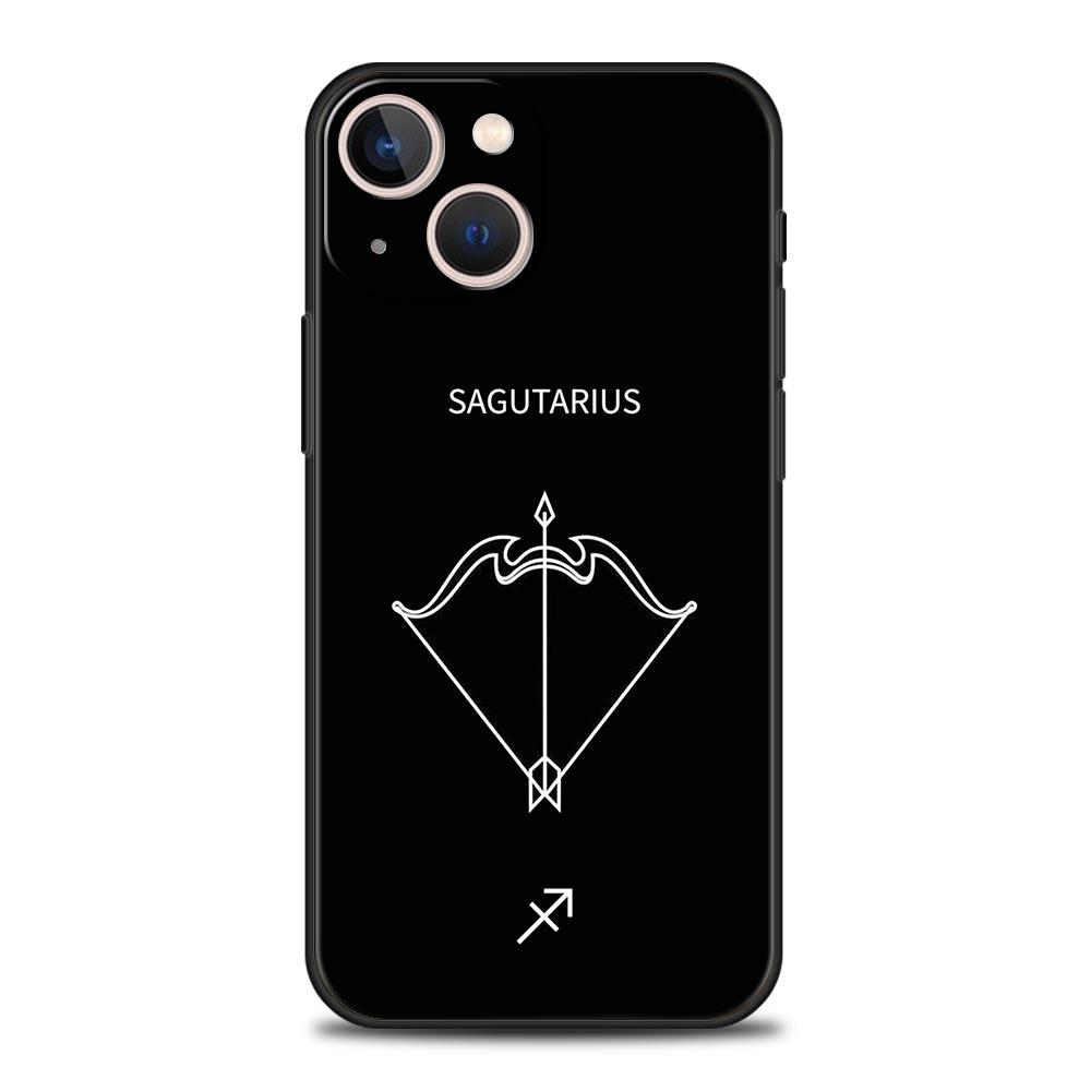 Twelve Constellations Luxury Phone Case For iPhone 16 13 15 14 12 11 Pro MAX XR X SE XS 7 8 Plus Soft TPU Shockproof Cover