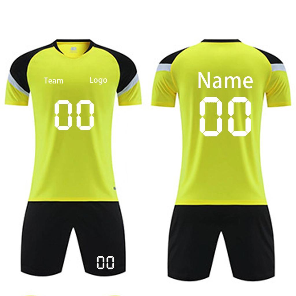 Men's Breathable Quick-Dry Soccer Jersey and Shorts Set Athletic Training Sportswear for Football Enthusiasts