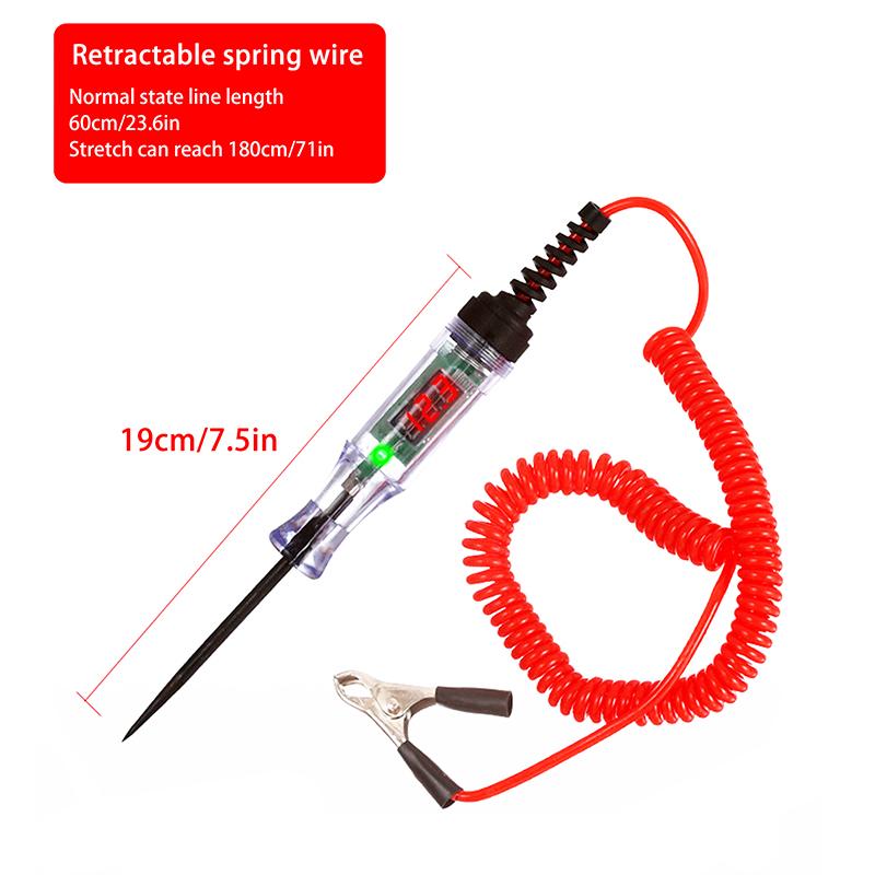 Heavy Duty 5-48V Backlit Digital Led Circuit Tester, Auto Test Light Digital Led Circuit Tester