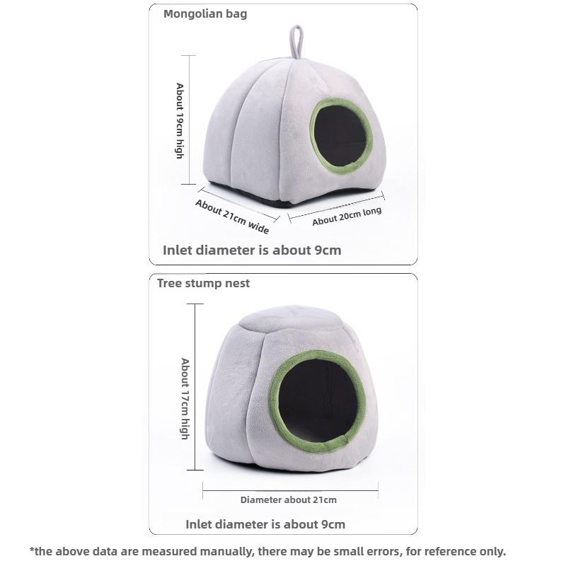 Hamster Cotton Nest Windproof and Warm Hedgehog Dutch Pig General Semi Enclosed Simple Soft and Comfortable Hamster Pet Supplies