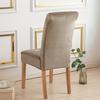 Elastic Velvet Soft Dining Chair Covers Washable Chair Slipcover Protector Thick Solid Color Chair Case Restaurant Kitchen 1PC