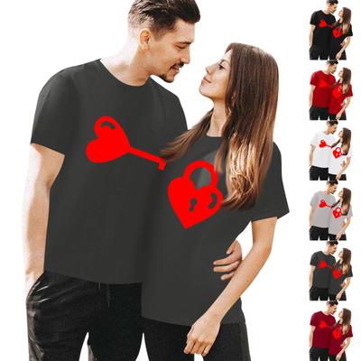 Pánske ležérne tričko s okrúhlym výstrihom a krátkym rukávom s potlačou na Valentína