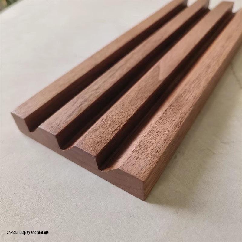 Black Walnut Wide Slot Ring Display Board for Jewelry & Photography