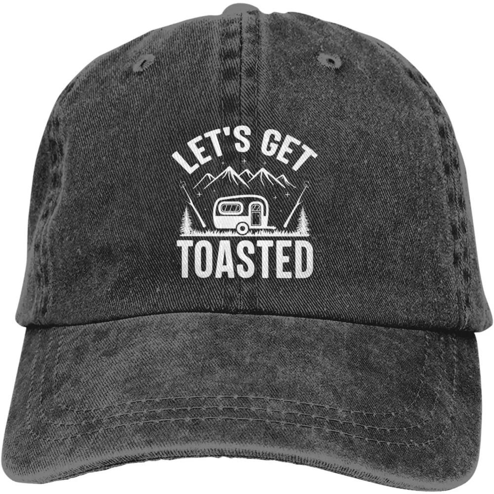 Welcome To Our Campsite Denim Baseball Cap Golf Dad Hat Adjustable Original Classic Low Profile Cotton Hat Men Women