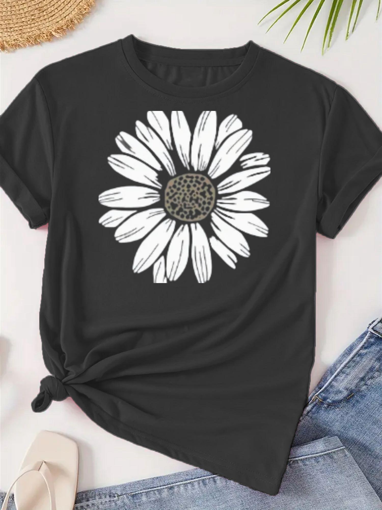 

Printed Round-Neck Short-Sleeved Casual Dress for in Summer S разноцветный