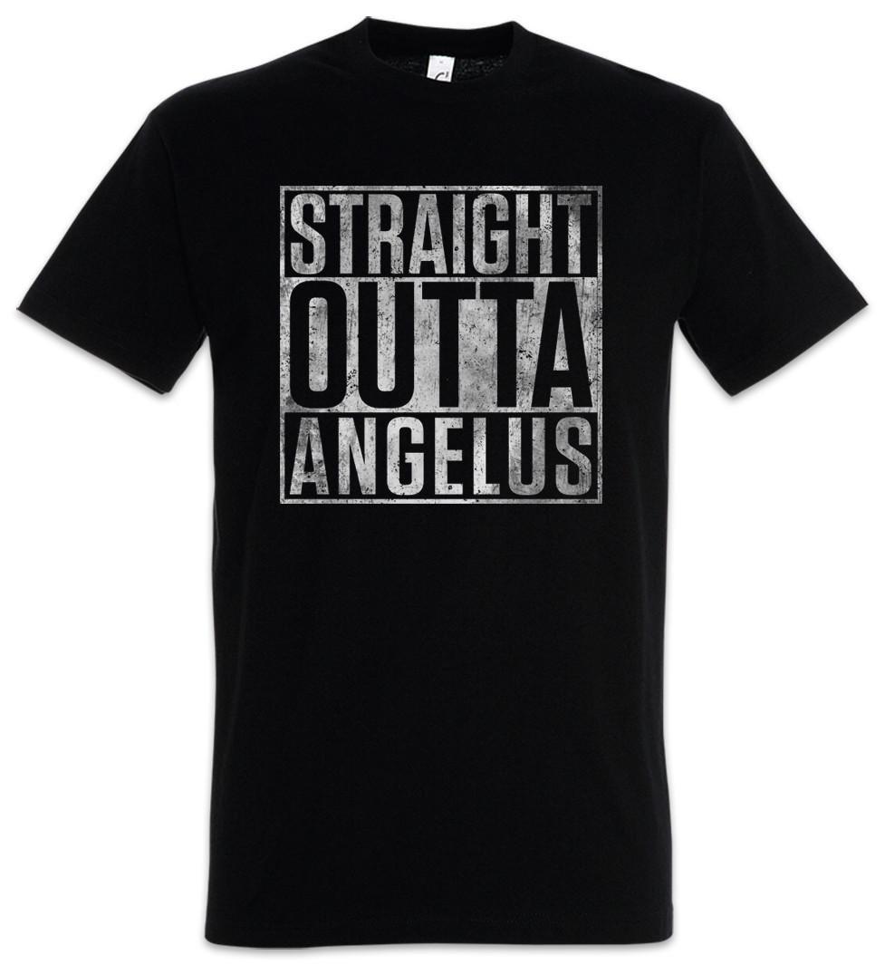 Straight Outta Angelus T-Shirt Lachlan Lockie Geoffrey Egg Vikci Joy Sarge Fun- M