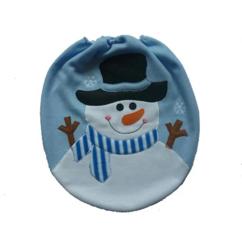 

Christmas Snowman Toilet Seat Cover, Light Blue. One Size синий