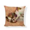 Cartoon Cute Dog Oil Double-Sided Printed Pillow Cover Short Plush Suitable Living Rooms Bedrooms Sofas Throw Cushion Cover