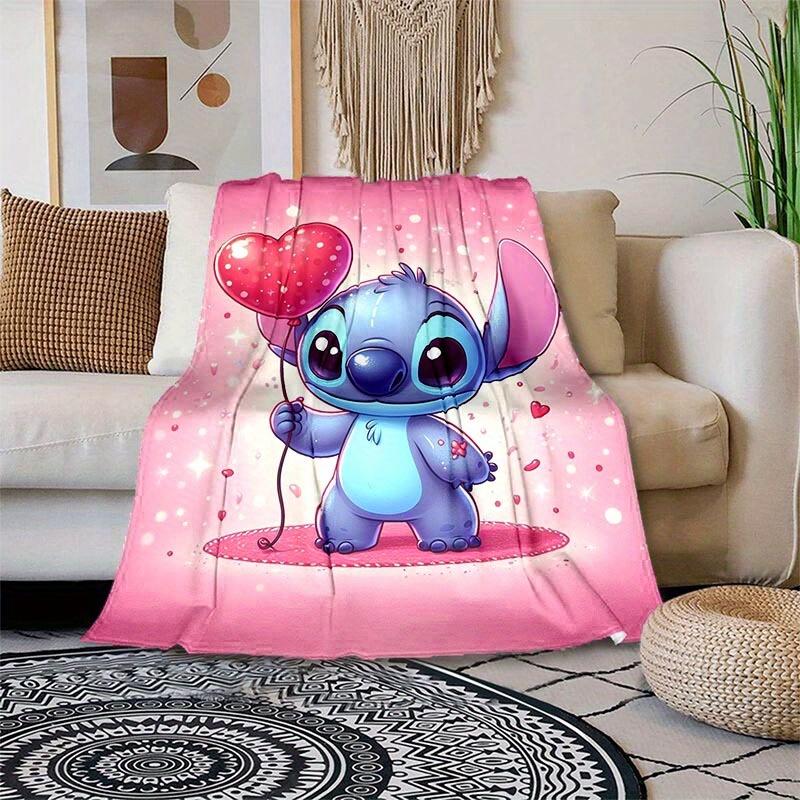 1pc Stitch Printing Blanket - Soft, All-Season Throw for Office Blanket, Personalized Gift with Adorable Cartoon Design