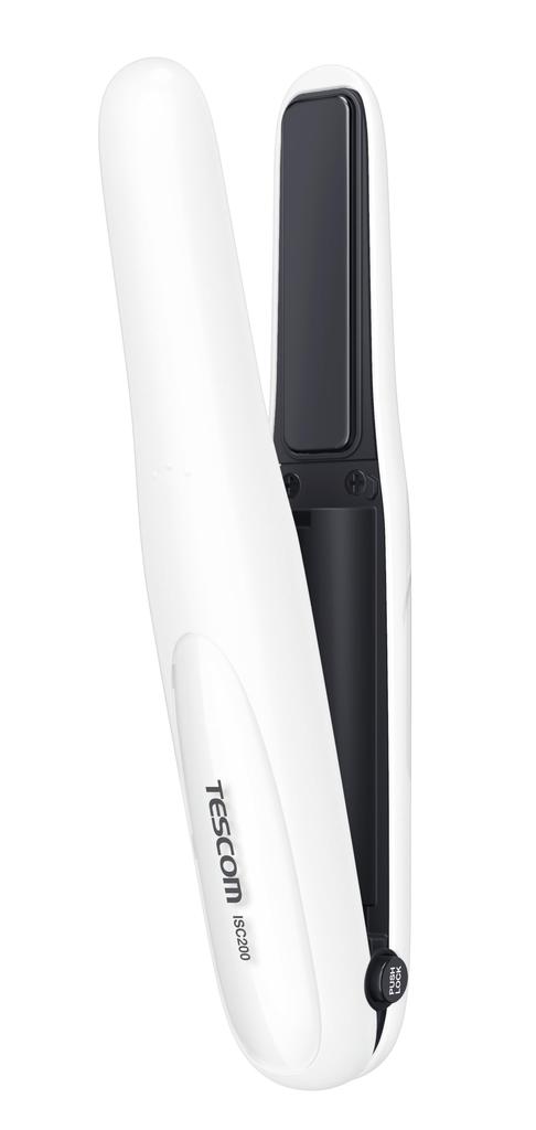 Tescom ISC200W Hair Iron, 17mm Cordless, Rechargeable, 2-Way, Carry-On Compatible, Overseas Compatible, Two-Level Adjustment, Ceramic Coating, White