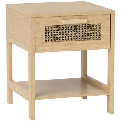 Bedside Table, Nightstand, Side Table with Drawer, MDF 40 X 40 X 48.4 Cm