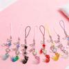 Simulation Fish Mobile Phone Chain Crystal Beads Beaded Keyring Keychain Charms  Festival
