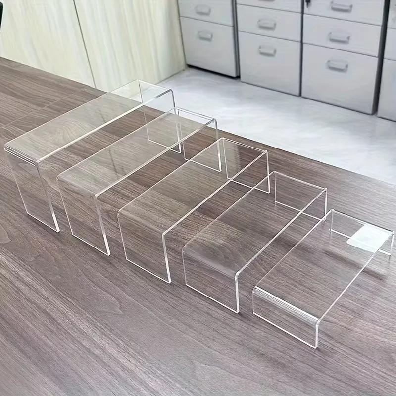Clear Acrylic Riser Display Stand for Jewelry Figures Cupcake Candy Dessert Showcase Shelf - Store Display Accessory