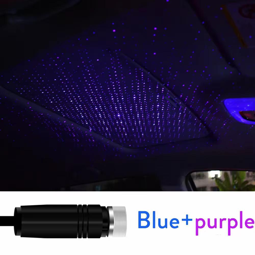 USB Dual Head LED Starry Sky Night Light USB Powered Galaxy Star Projector Atmosphere Lamp For Auto Car Roof Room Ceiling Decor