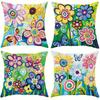 Flower And Butterfly Design Digital Printing Pillow Cover Short Plush Suitable Living Rooms Bedrooms Sofas Throw Cushion Cover